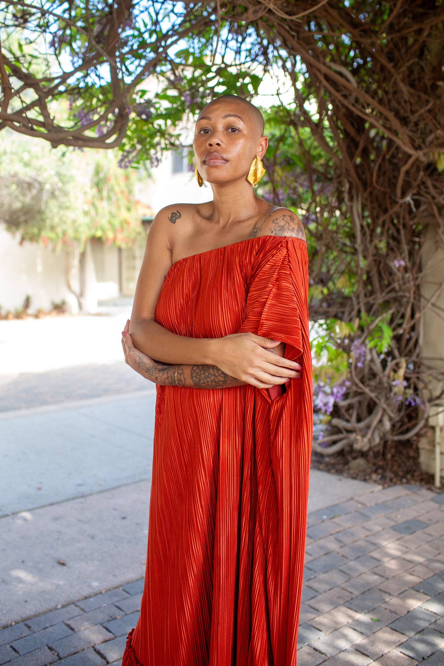 Tatjana One-Shoulder Maxi Dress in Solar Flare