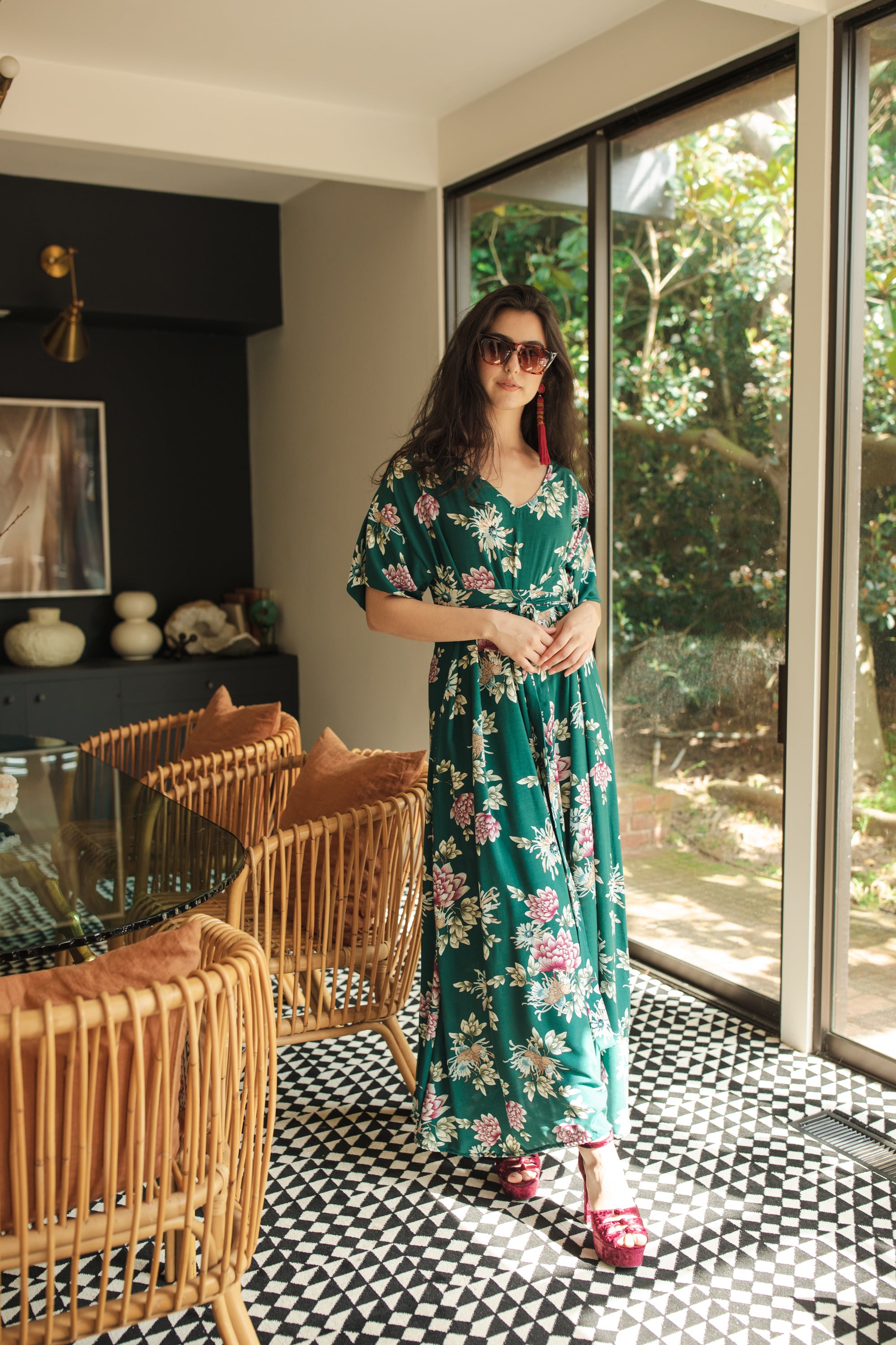 Tea Garden Maxi Wrap Dress – Jennafer Grace