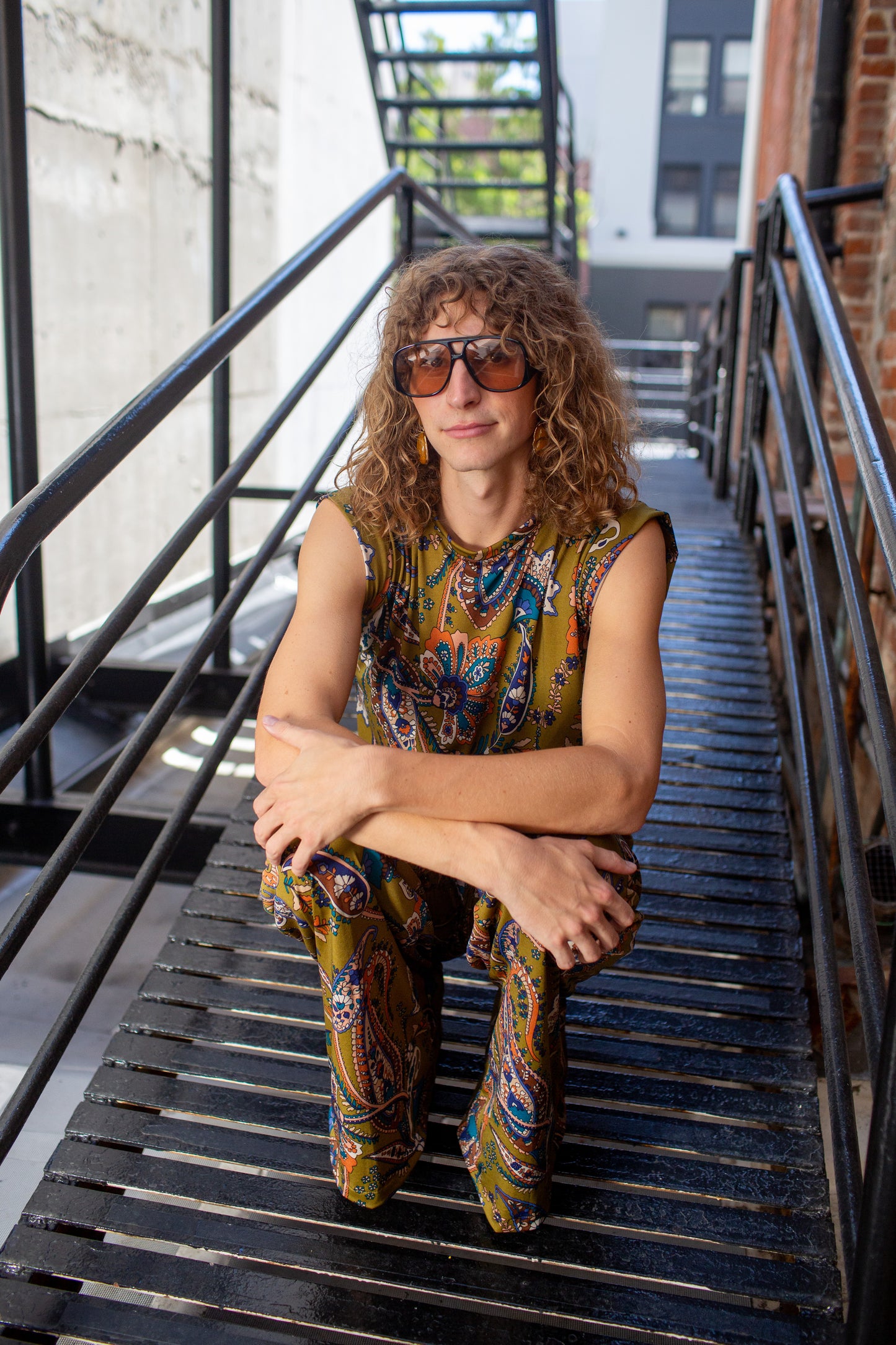 Ashbury Moss Tunic & Palazzo Set