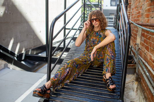 Ashbury Moss Tunic & Palazzo Set