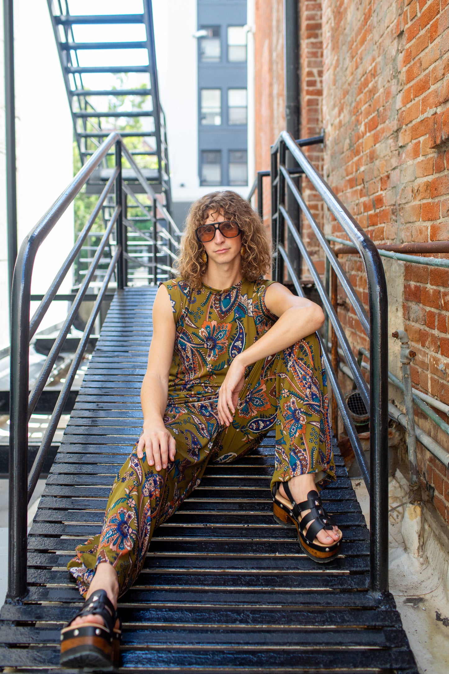 Ashbury Moss Tunic & Palazzo Set