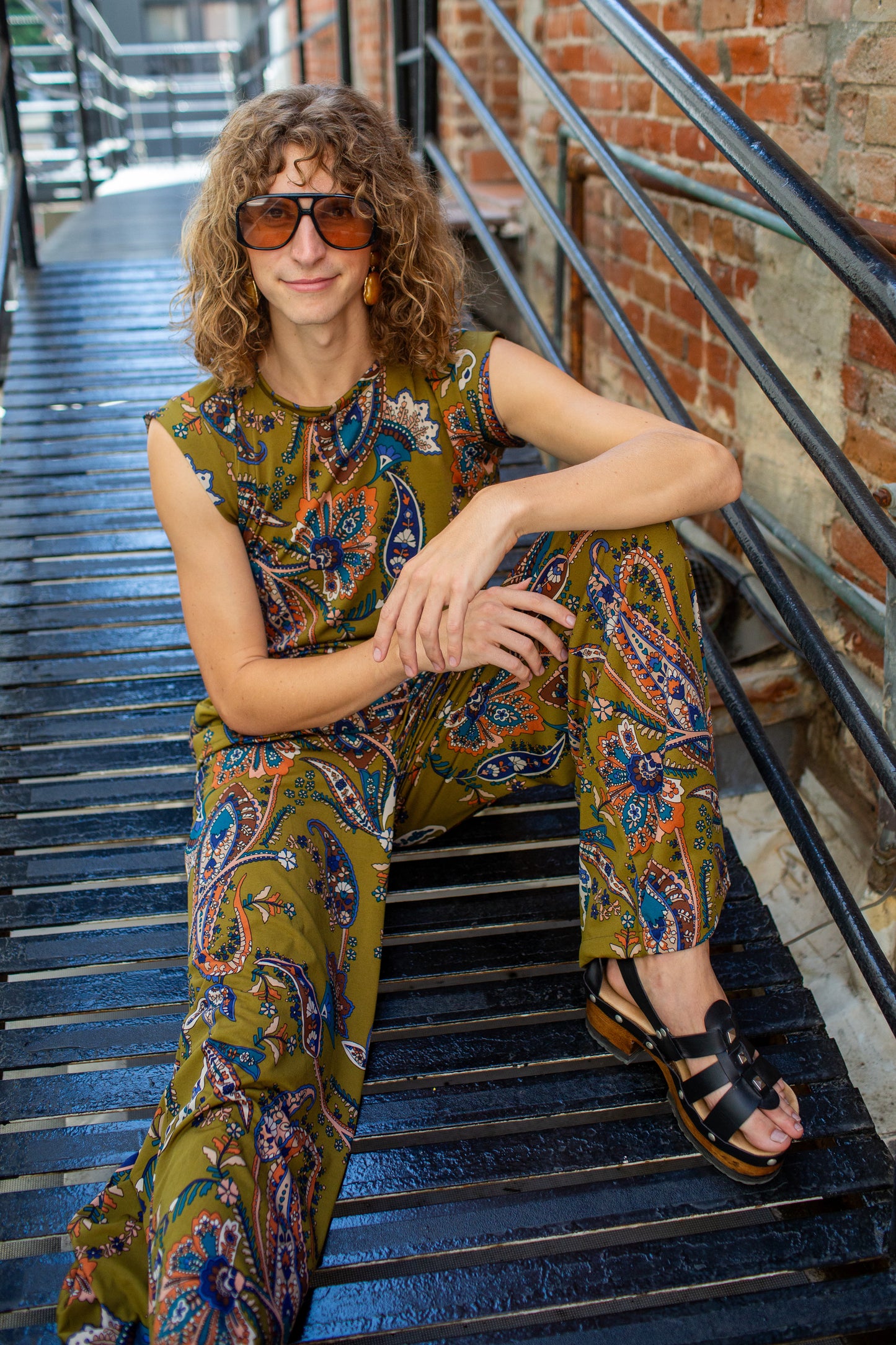 Ashbury Moss Tunic & Palazzo Set