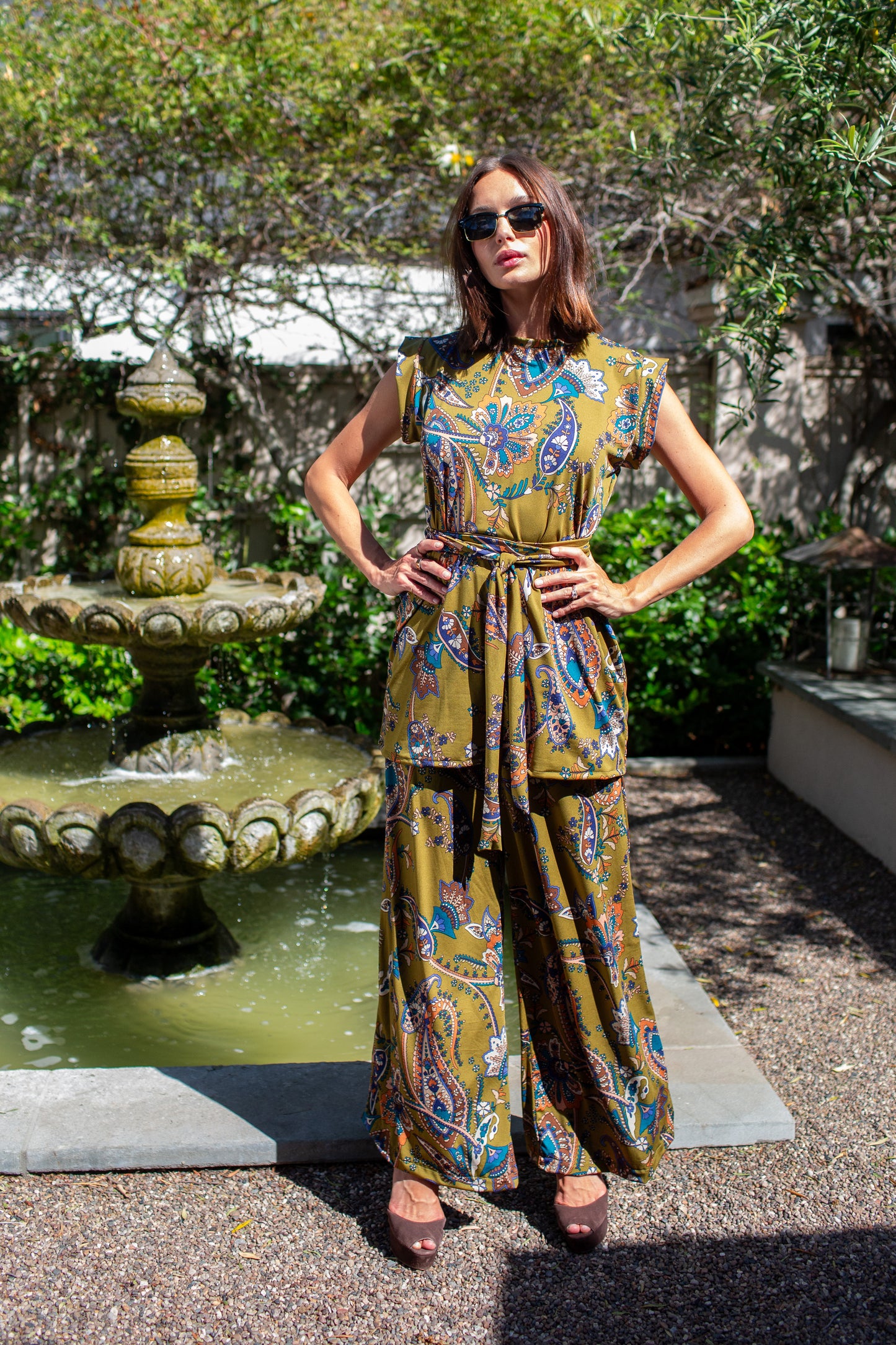 Ashbury Moss Tunic & Palazzo Set