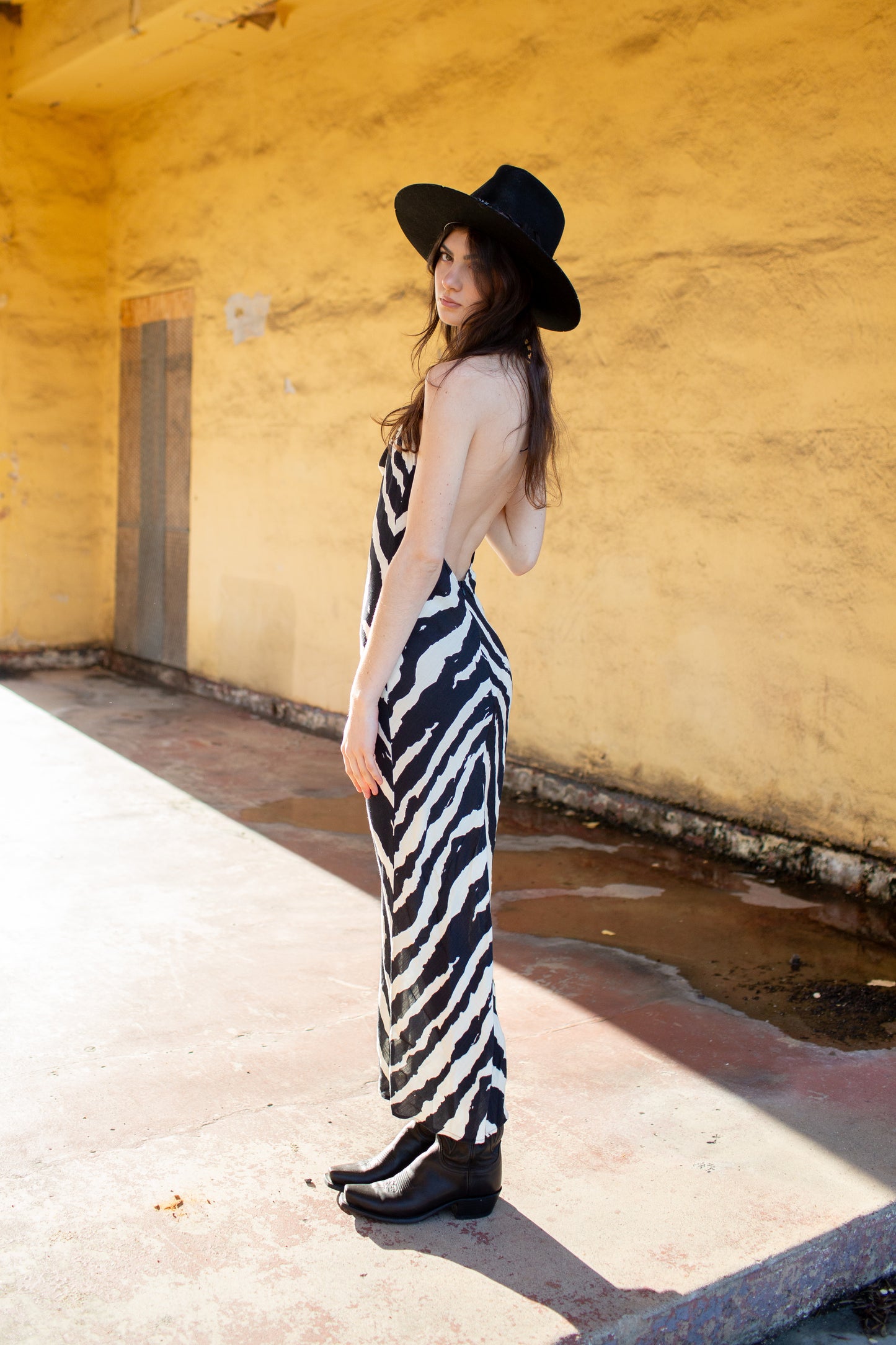 Uriel Zebra Printed Slip Maxi Dress by Beulah