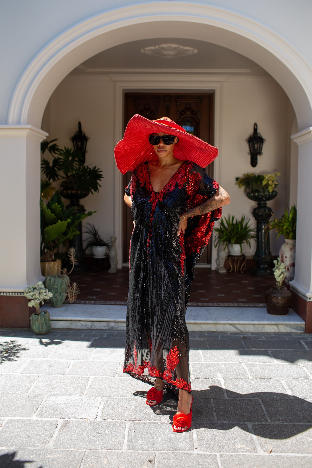 Vamp Ruby Sequin Caftan Kaftan Dress