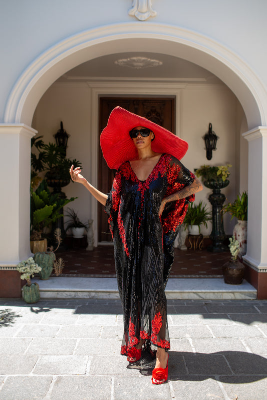 Vamp Ruby Sequin Caftan Kaftan Dress
