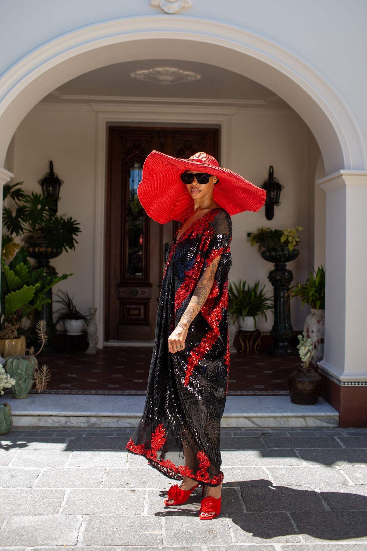 Vamp Ruby Sequin Caftan Kaftan Dress