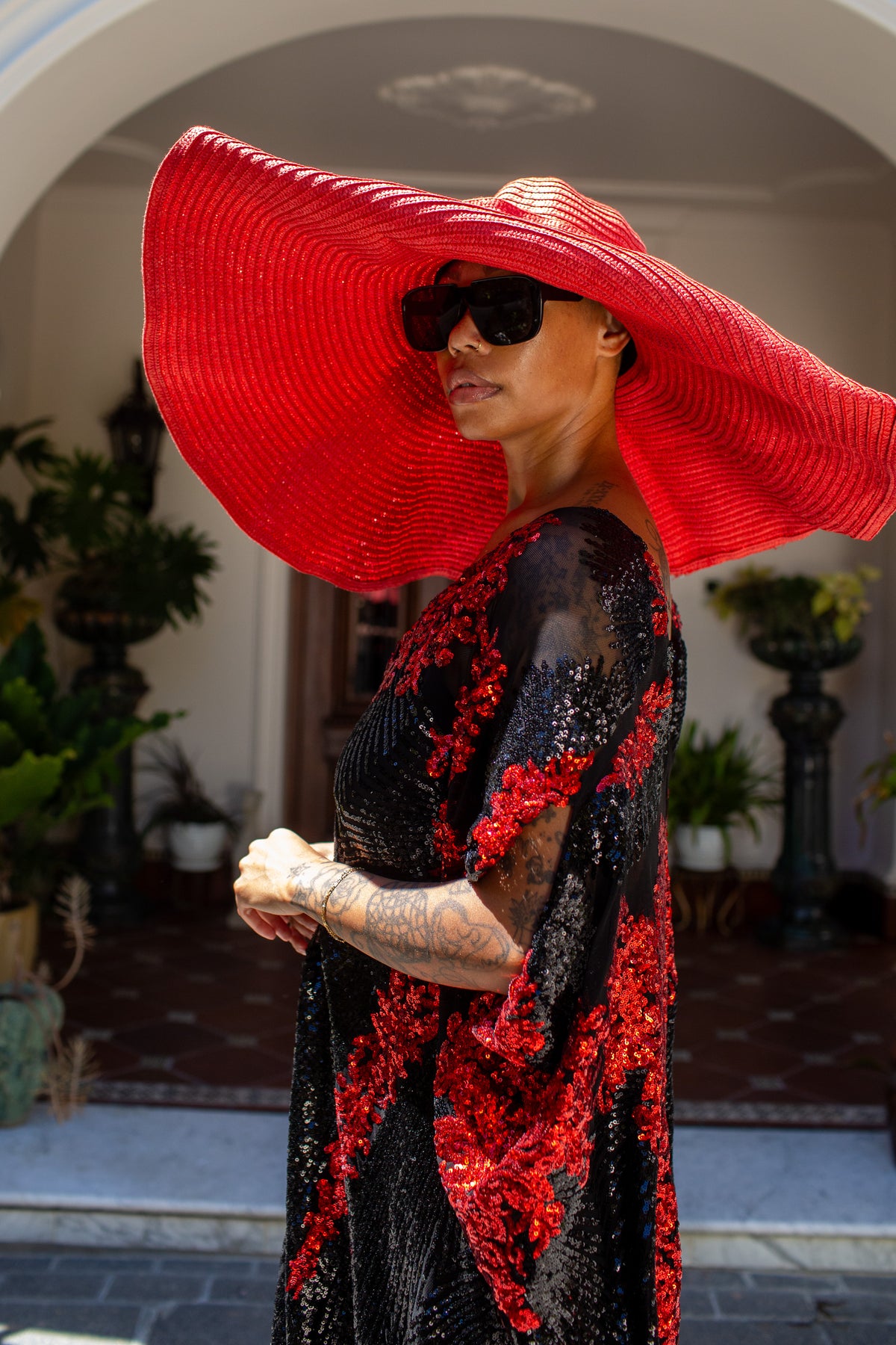 Vamp Ruby Sequin Caftan Kaftan Dress