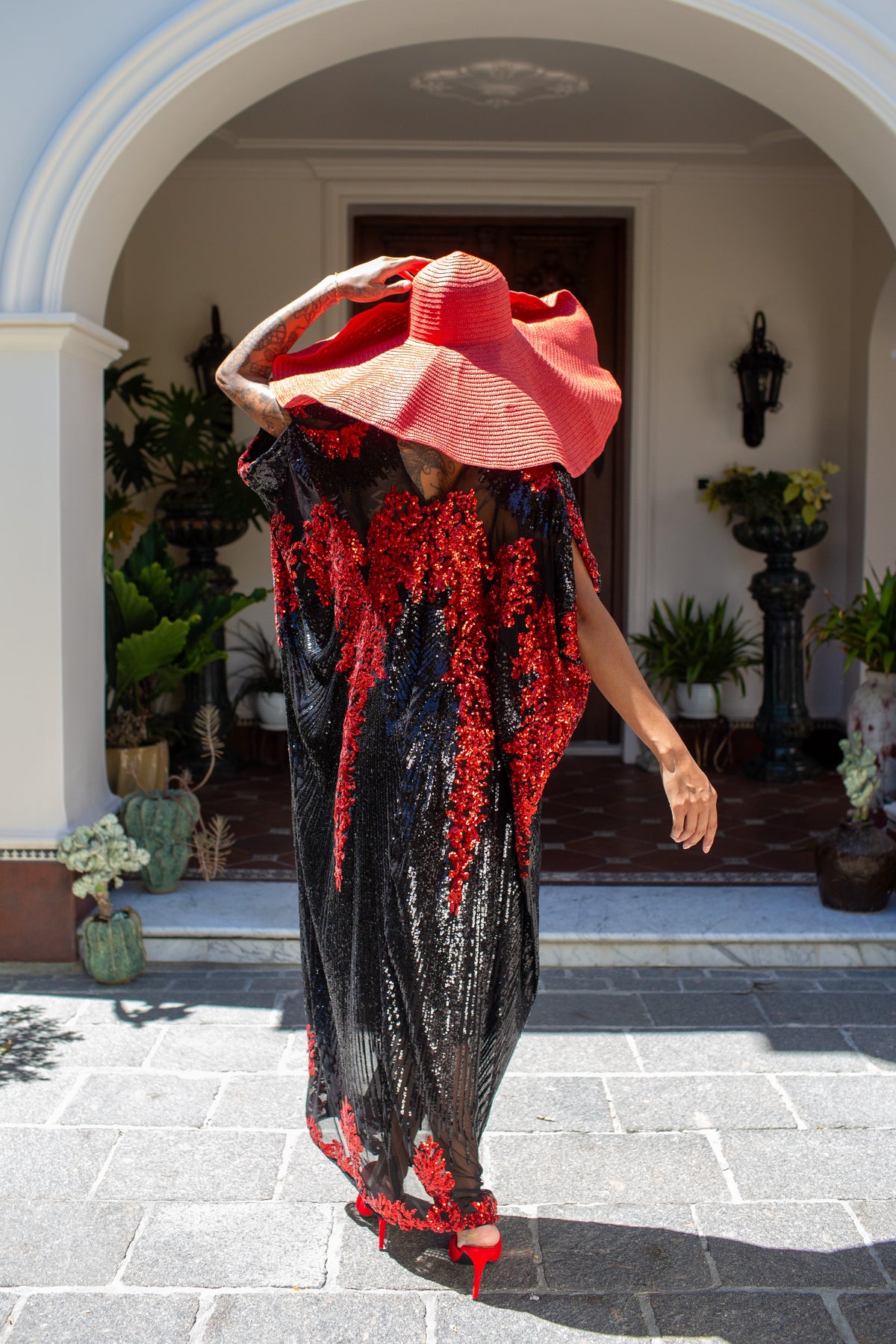 Vamp Ruby Sequin Caftan Kaftan Dress