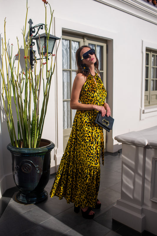 Vanya Gold Maxi Dress
