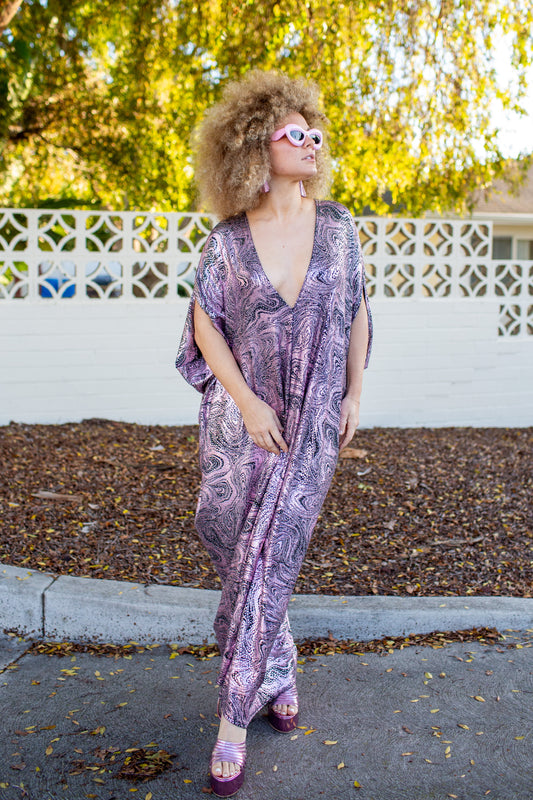 Violet Current Sequin Caftan Kaftan Dress