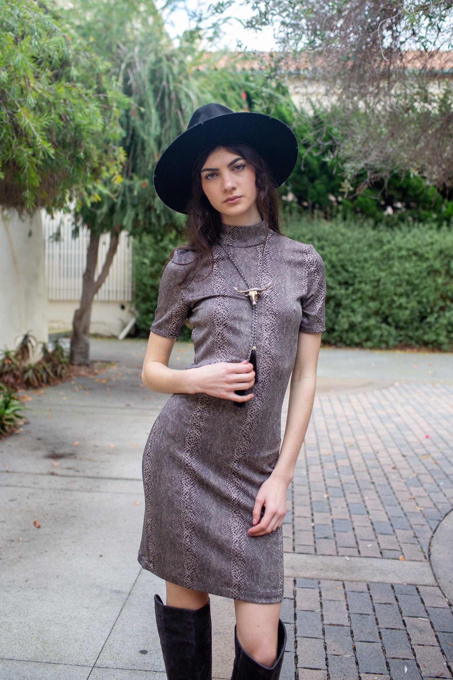 Viper Villain Mockneck Mini Dress