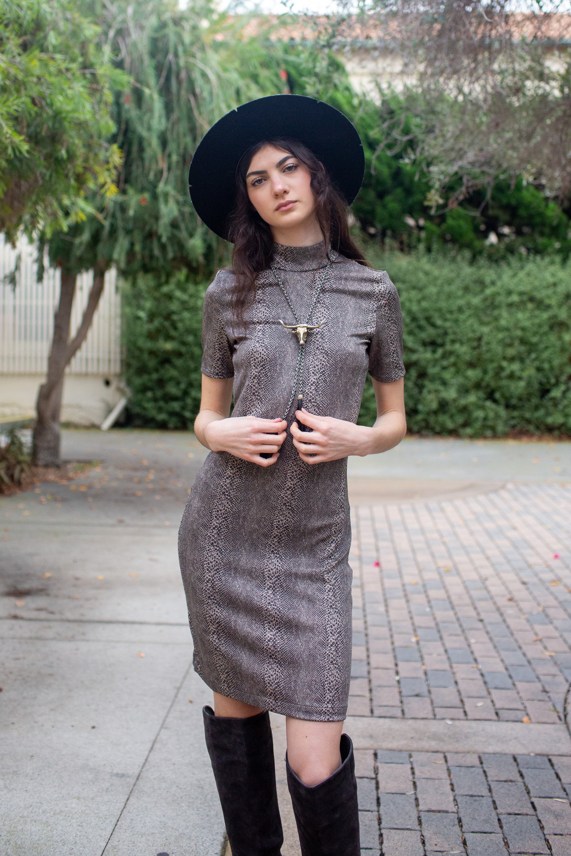 mockneck mini dress Viper Villain Mockneck Mini Dress – Jennafer Grace