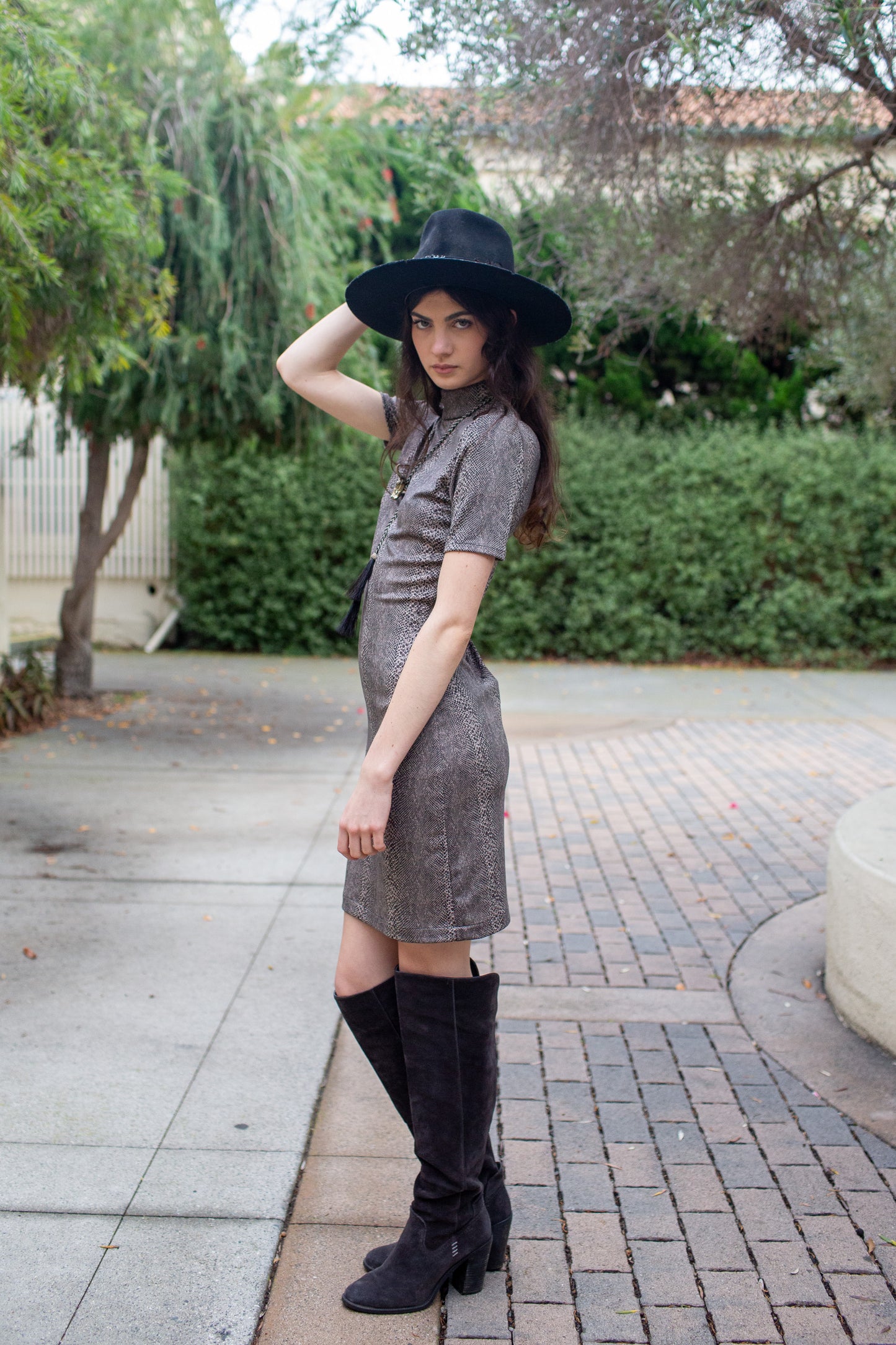 Viper Villain Mockneck Mini Dress