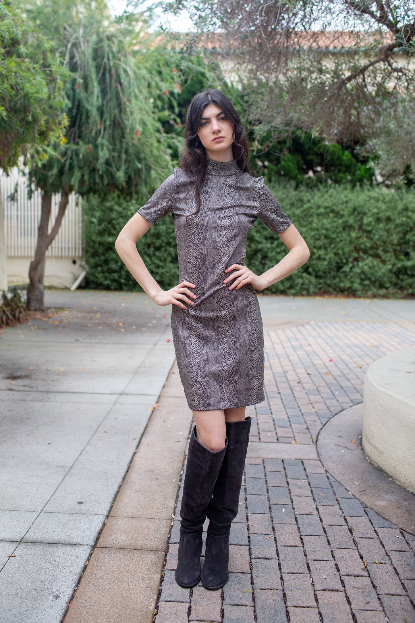 Viper Villain Mockneck Mini Dress