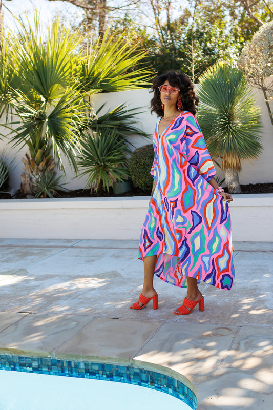 Vyka Groove Caftan in Rosey
