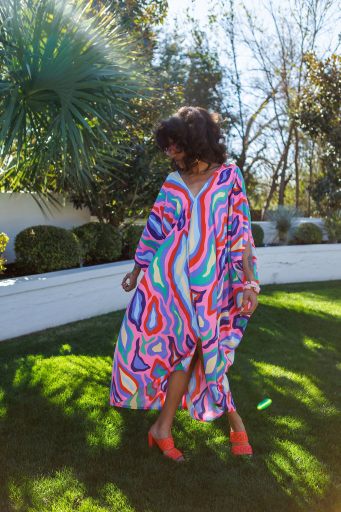 Vyka Groove Caftan in Rosey