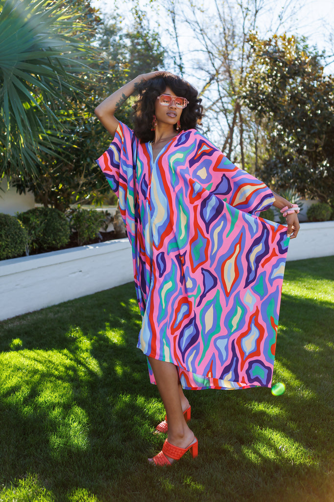 Vyka Groove Caftan in Rosey