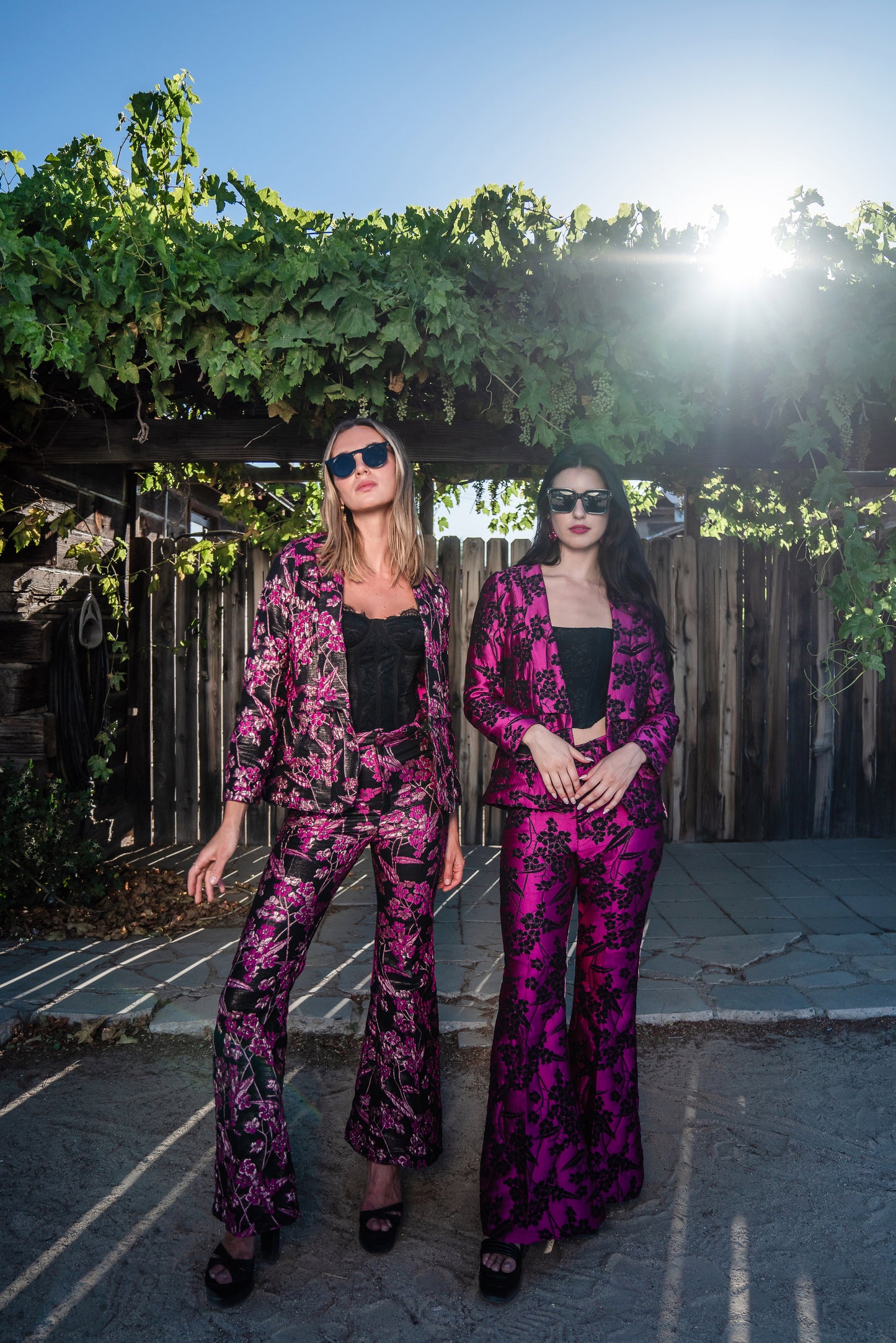 Raspberry Blossom Bell Bottom