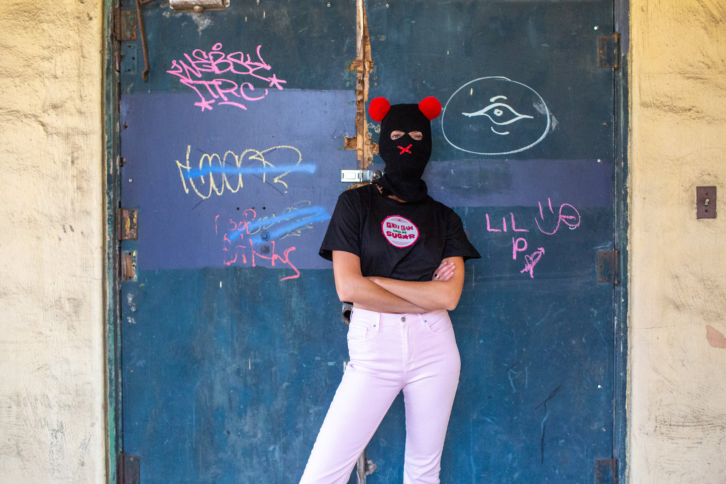 You Can Call Me Sugar Crop Tee - Black