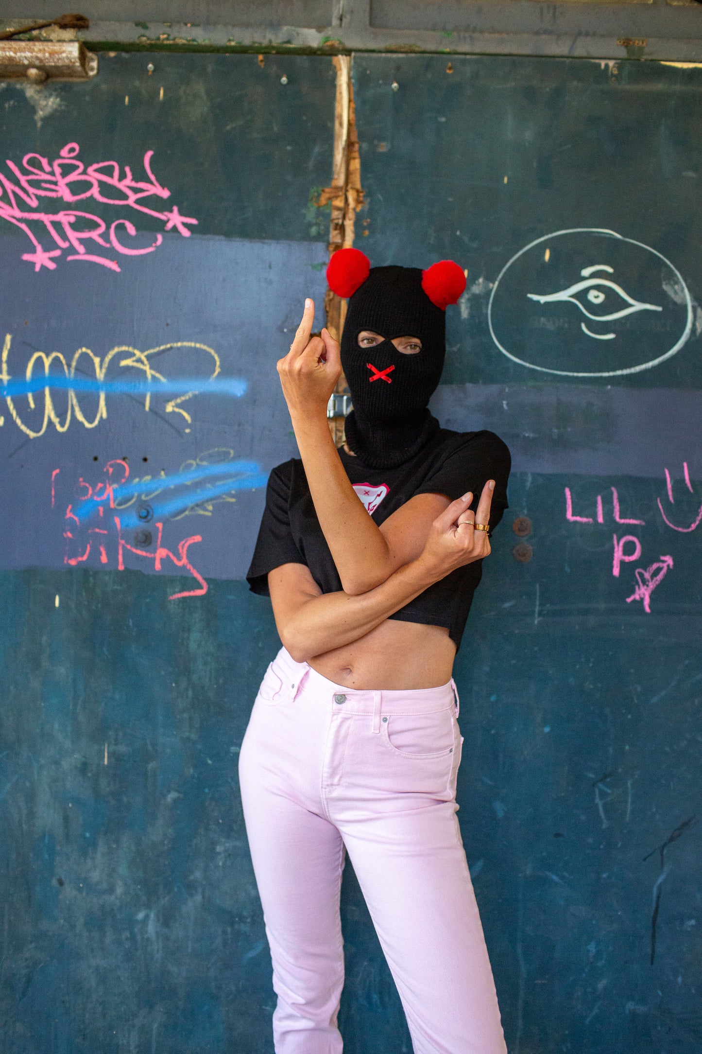You Can Call Me Sugar Crop Tee - Black