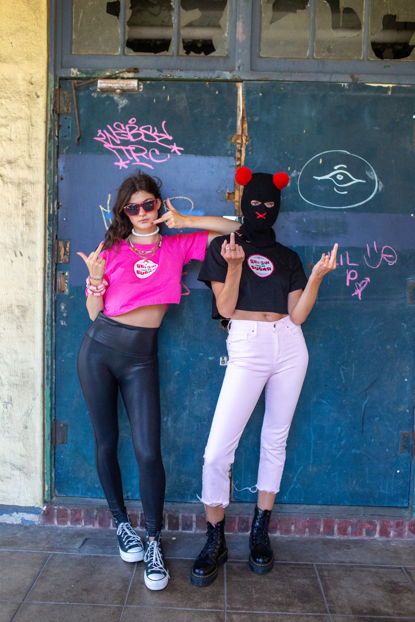 You Can Call Me Sugar Crop Tee - Pink