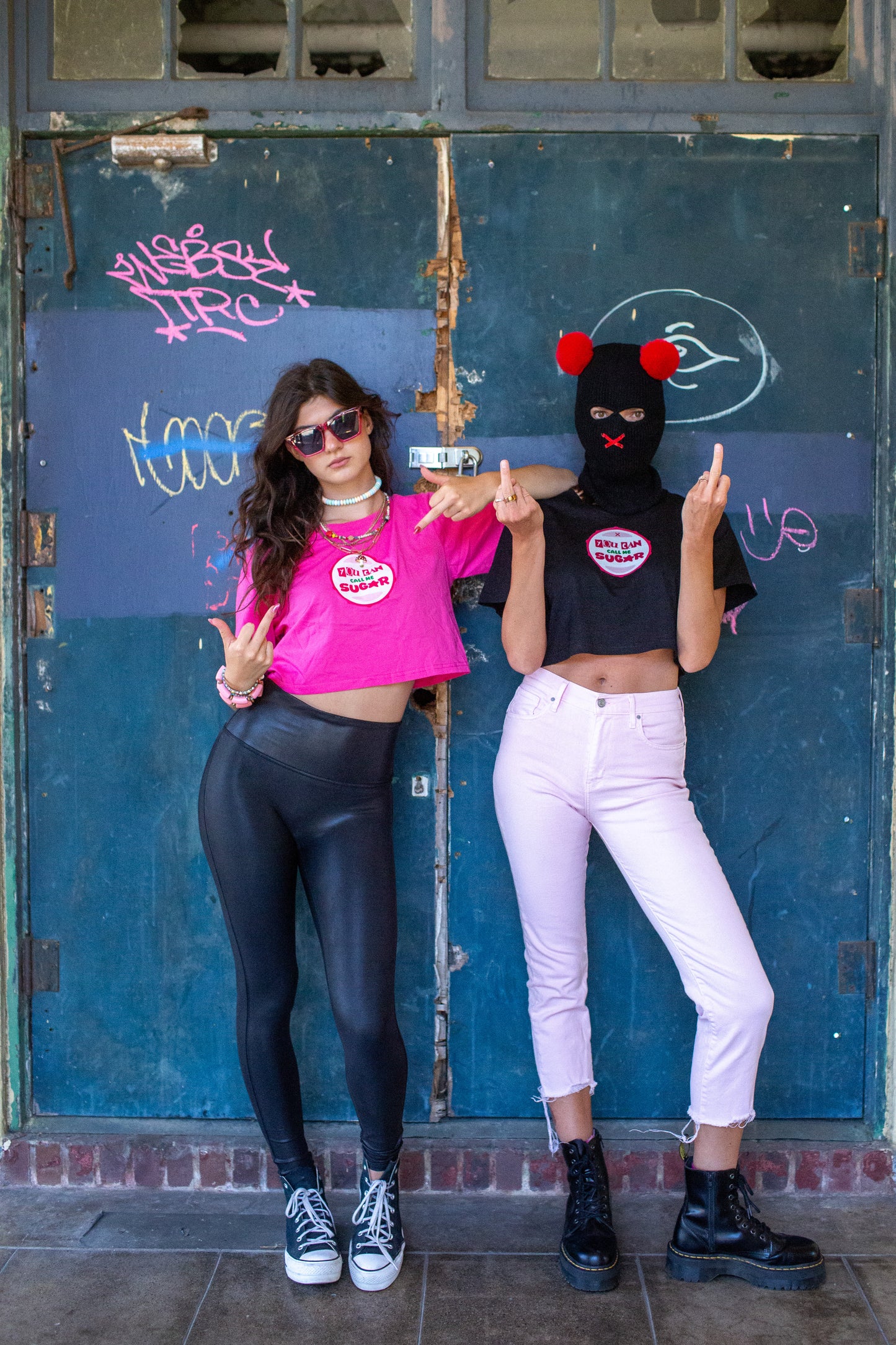 You Can Call Me Sugar Crop Tee - Pink