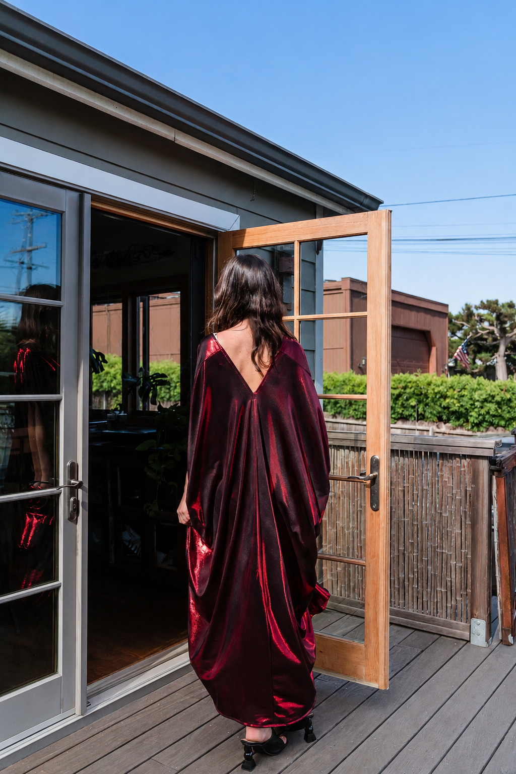 Electric Cherry Caftan Kaftan Dress