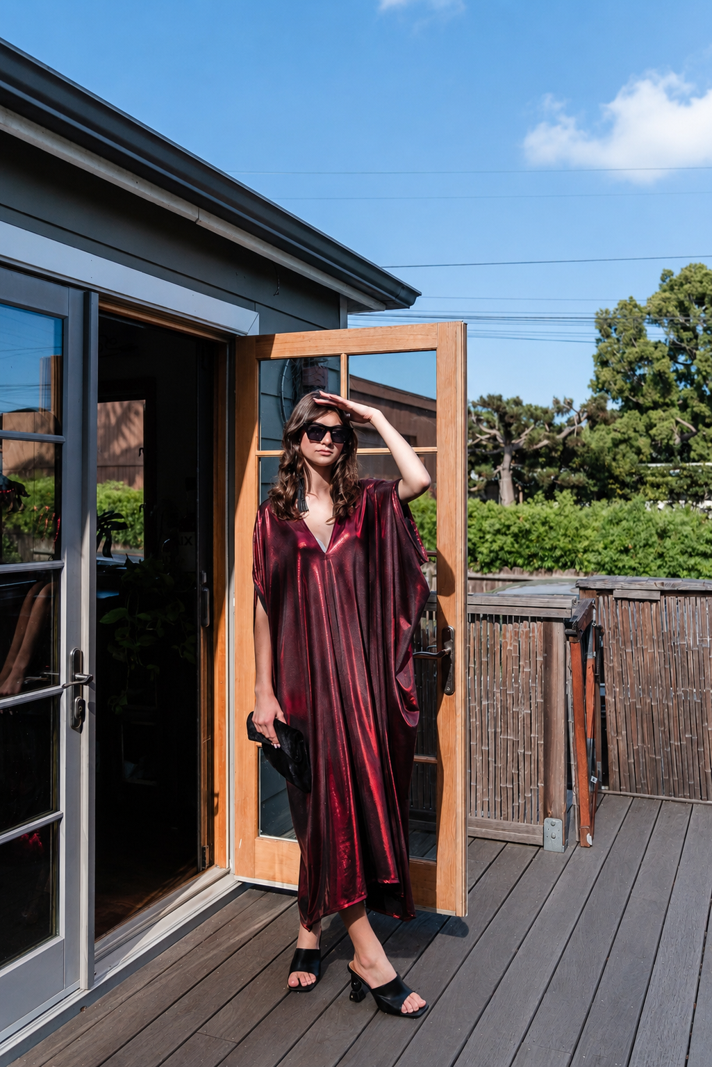 Electric Cherry Caftan Kaftan Dress