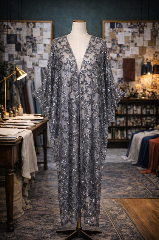 Empire Sequin Caftan Kaftan Dress