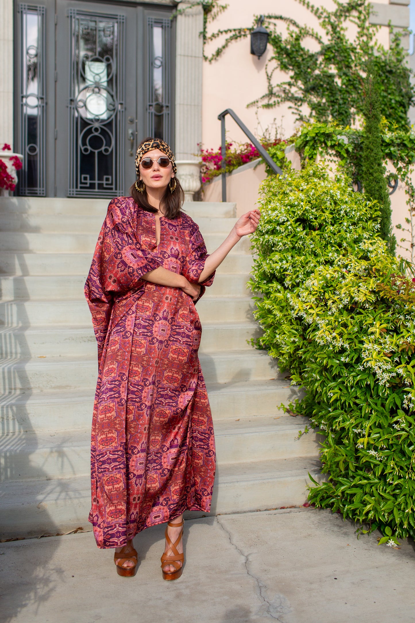 Goddess Waist Caftan In Kasbah Shine