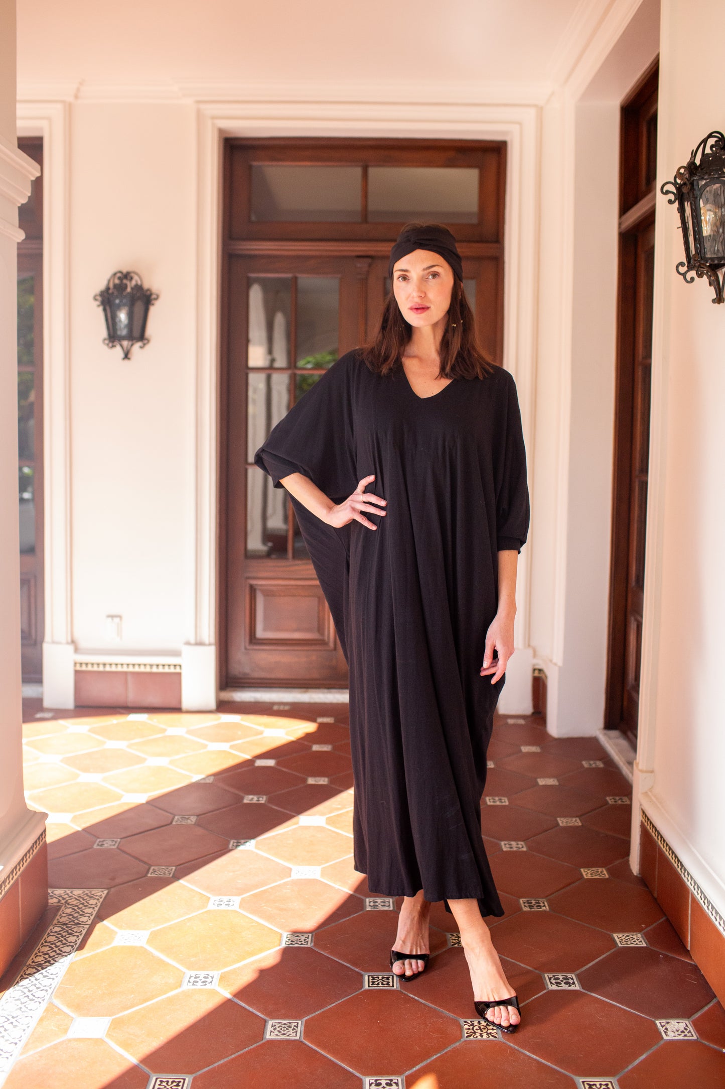 Gracie Caftan in Onyx