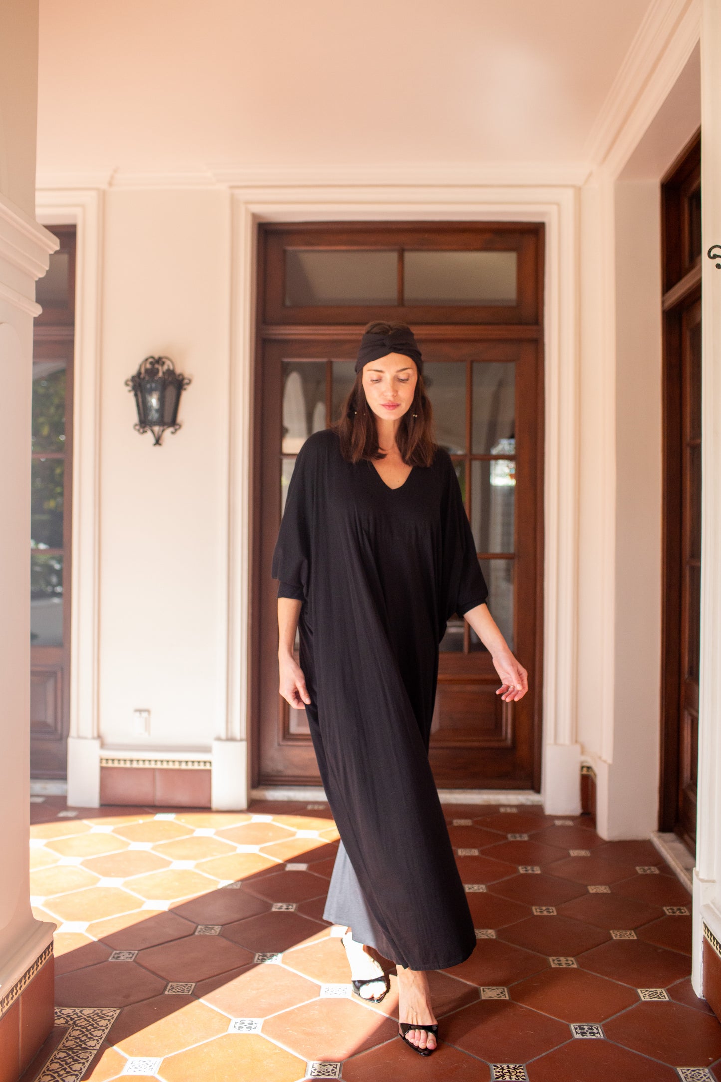 Gracie Caftan in Onyx