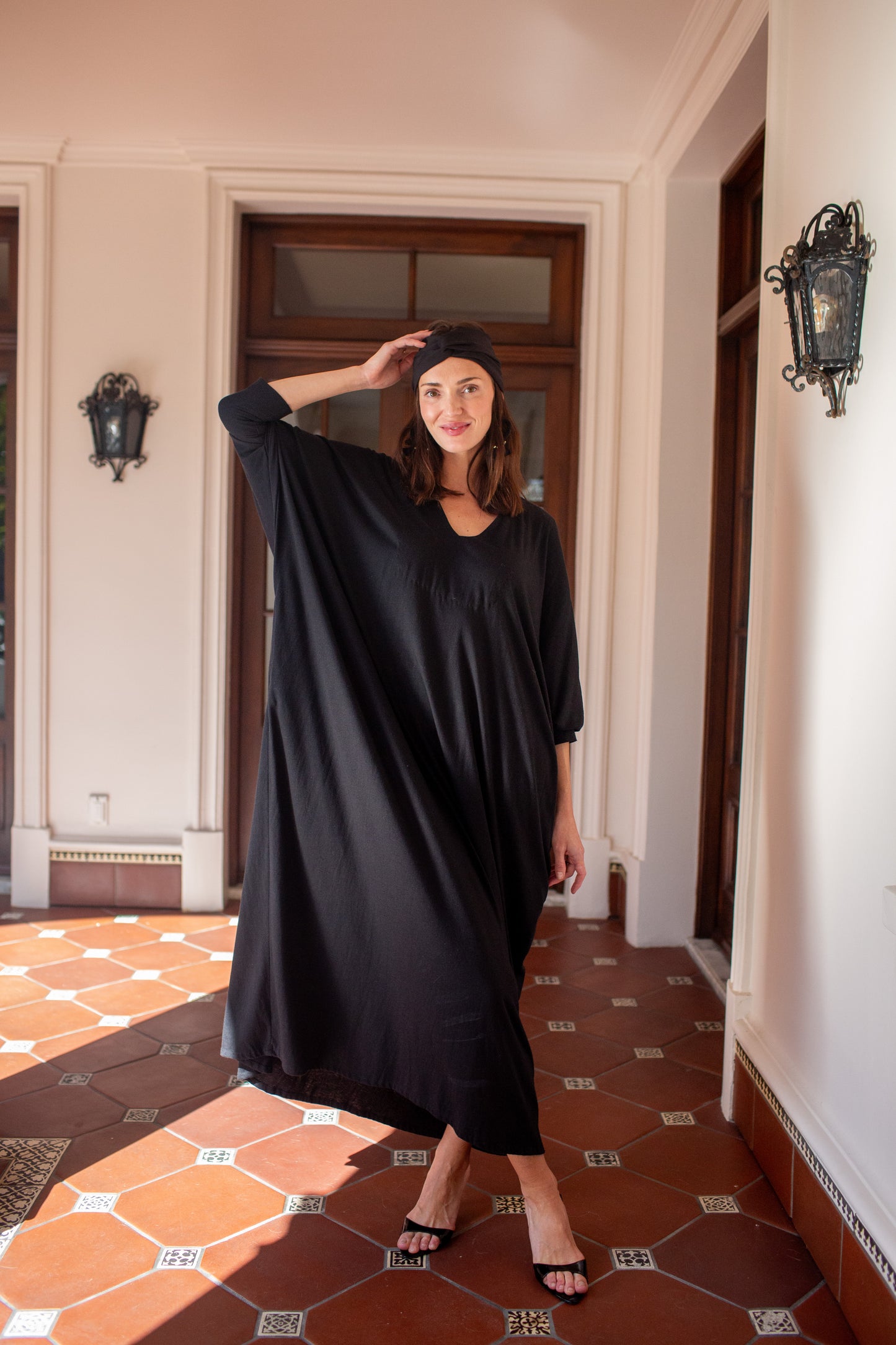 Gracie Caftan in Onyx