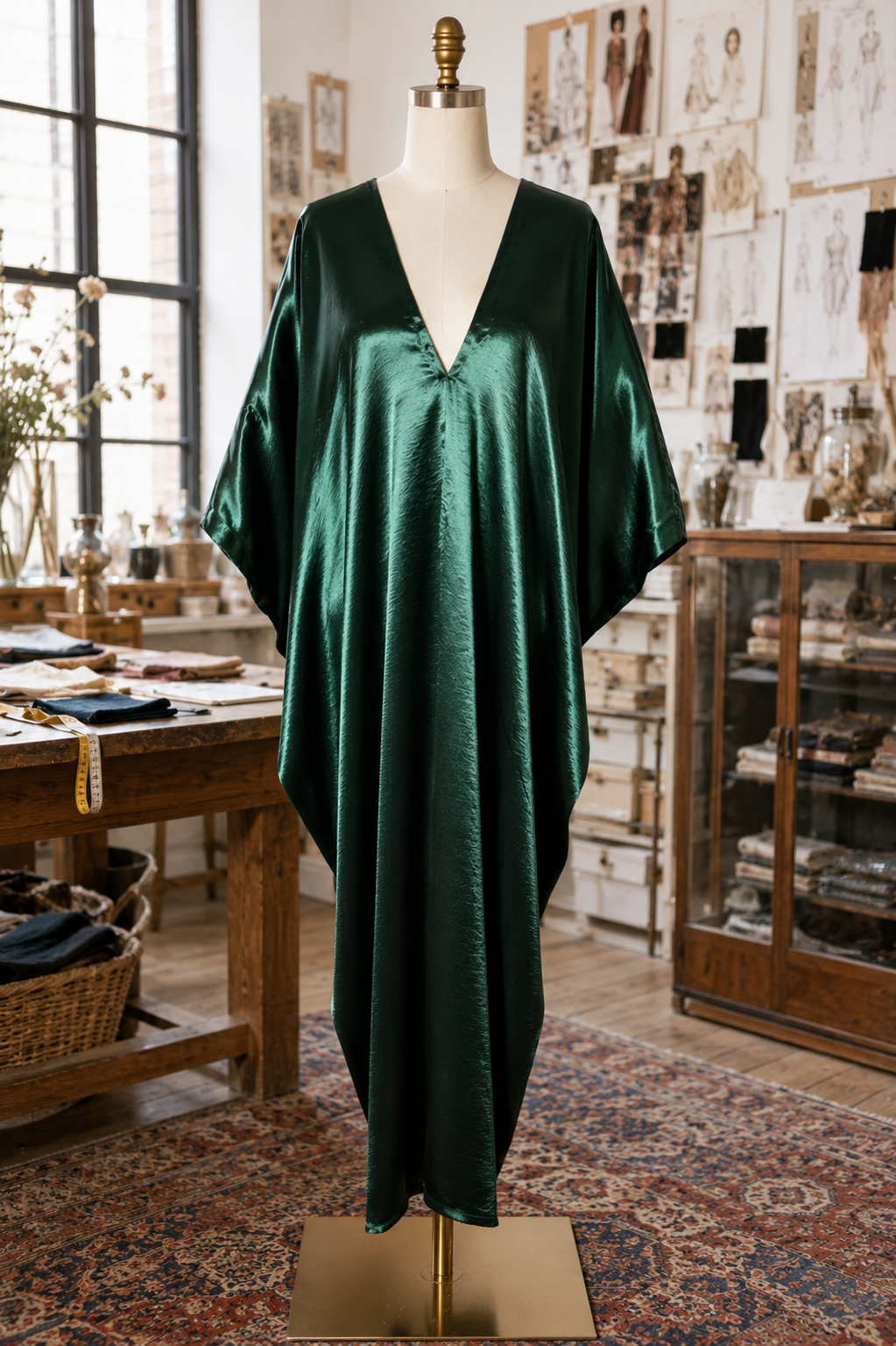 Gleaming Huntress Caftan Kaftan Dress
