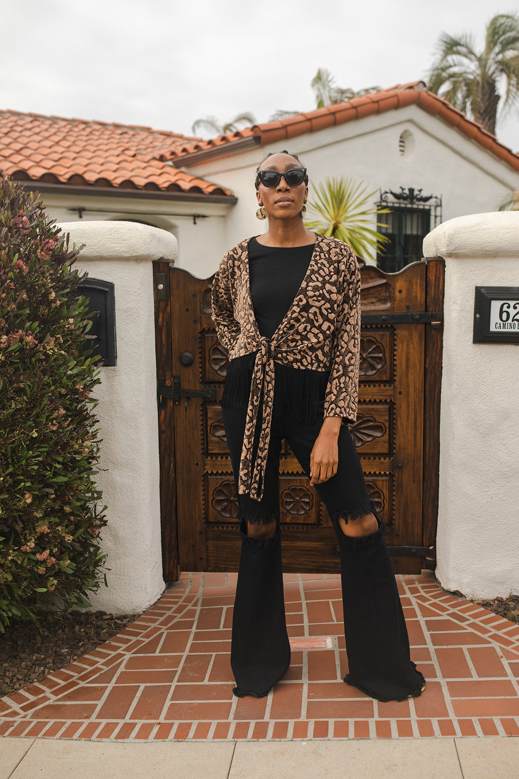 Cheetah Fringe 2 Way Top