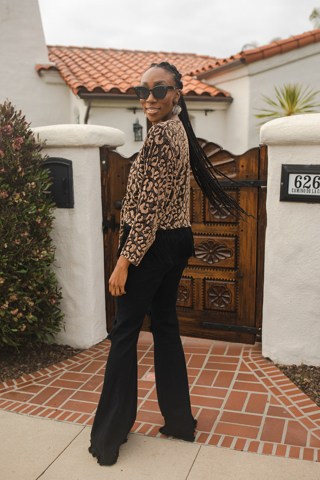 Cheetah Fringe 2 Way Top