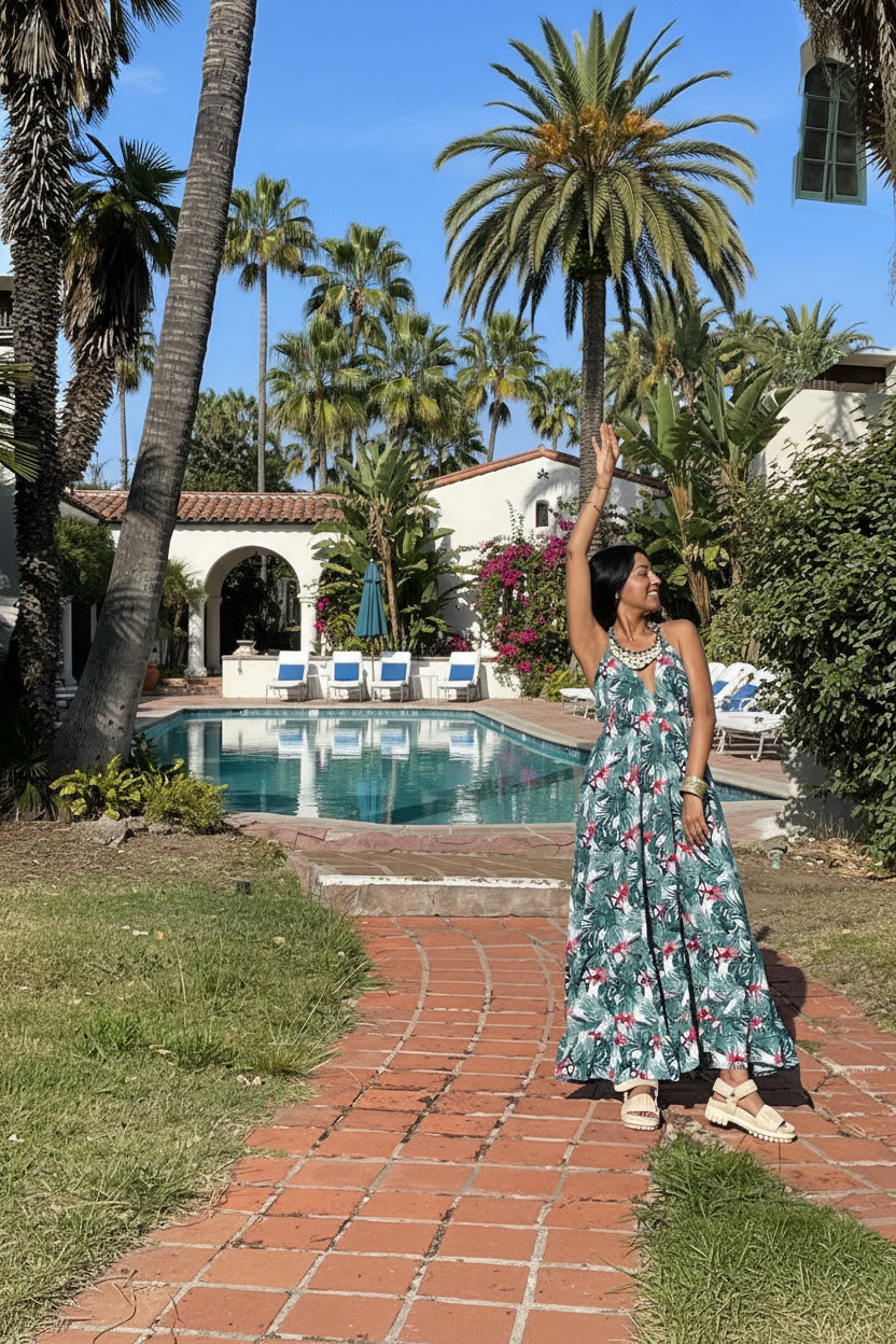Sage Halter Dress