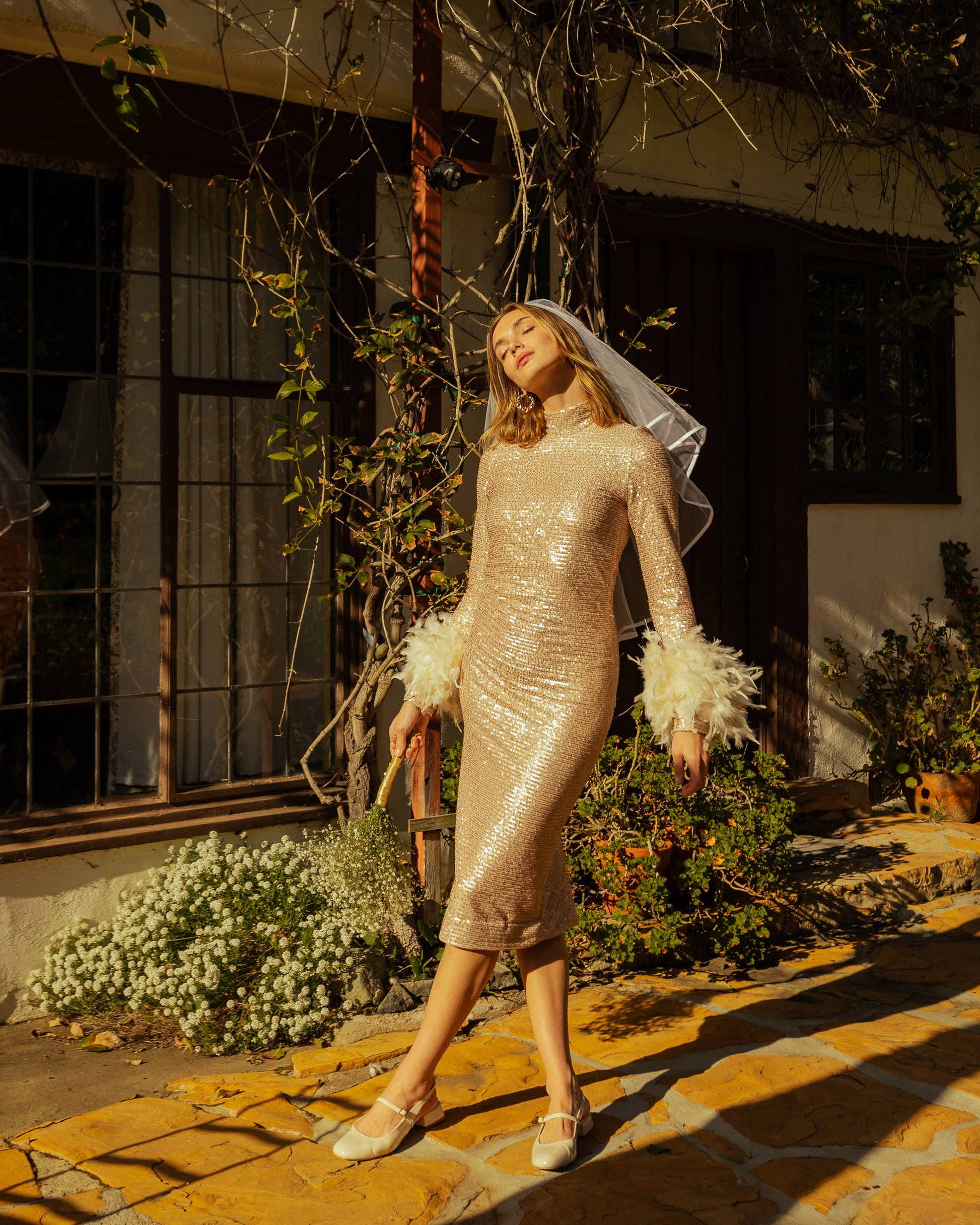 Julianne Dress in Champagne Sequin Jennafer Grace Julianne Dress in Champagne Sequin Jennafer Grace