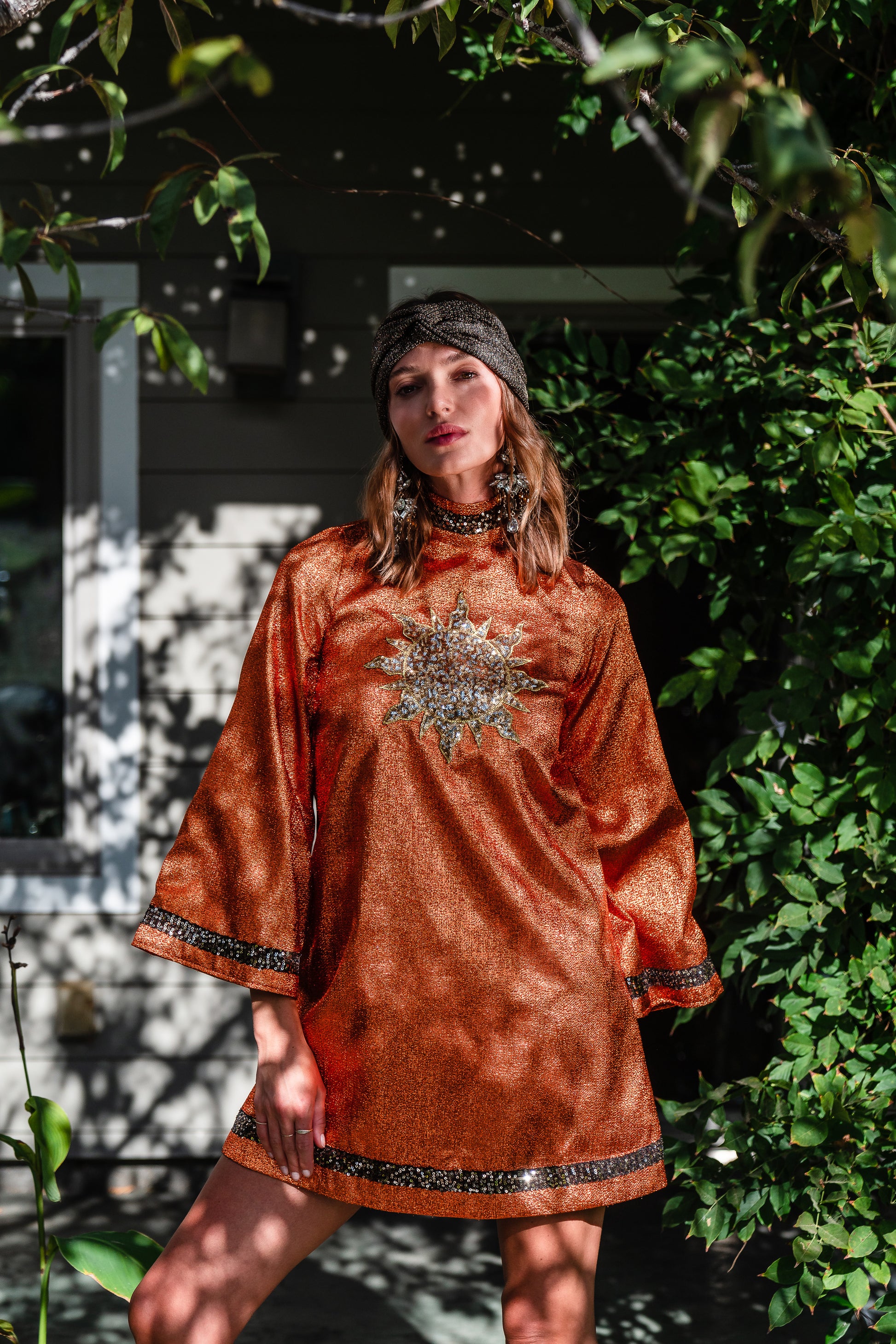 Knights of the Sun Bell Sleeve Mini Dress Jennafer Grace Knights of the Sun Bell Sleeve Mini Dress Jennafer Grace