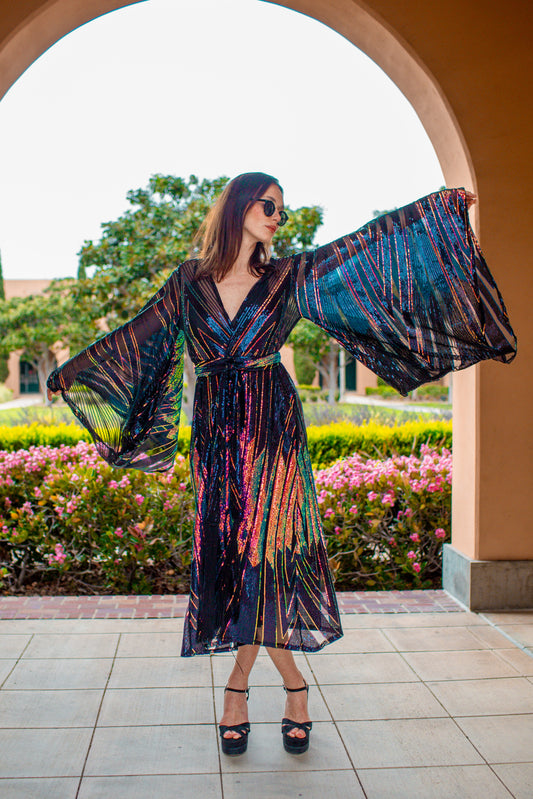 Midnight Lotus Kimono