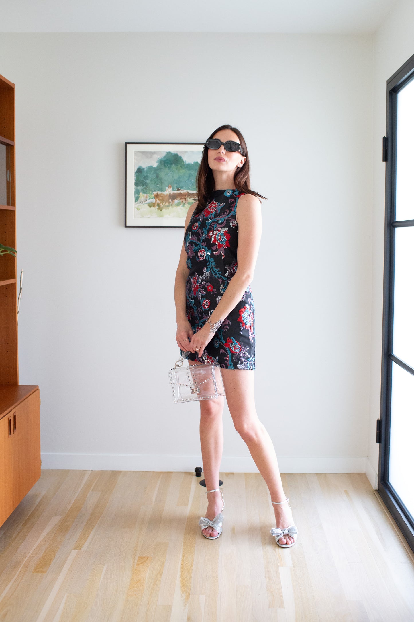 Penelope Mini Dress in Night Blossom Jacquard (PRE-ORDER)