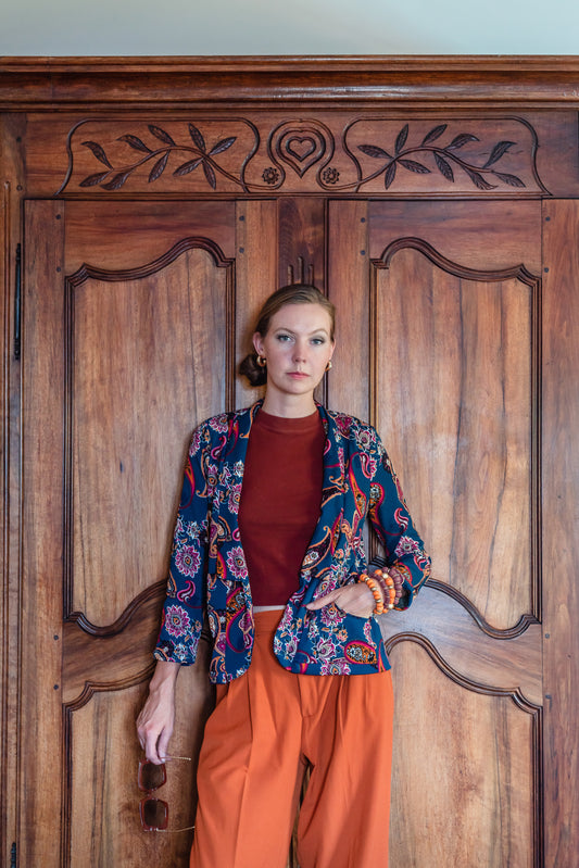 Pepper Paisley Tuxedo Jacket