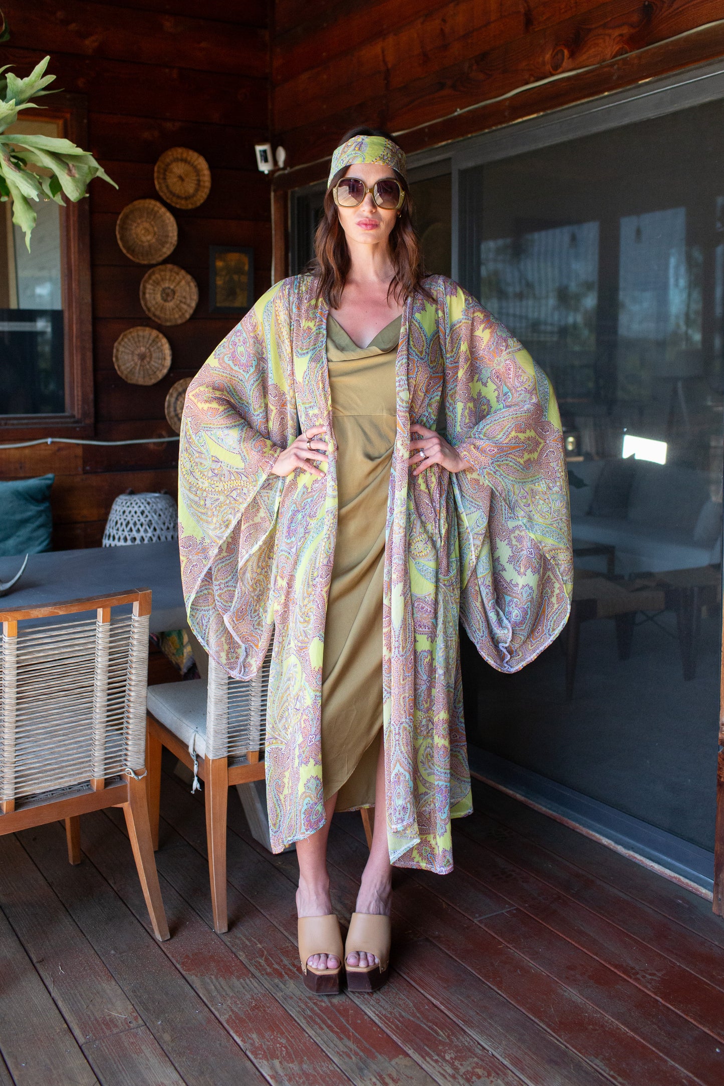 Peridot Paisley Kimono
