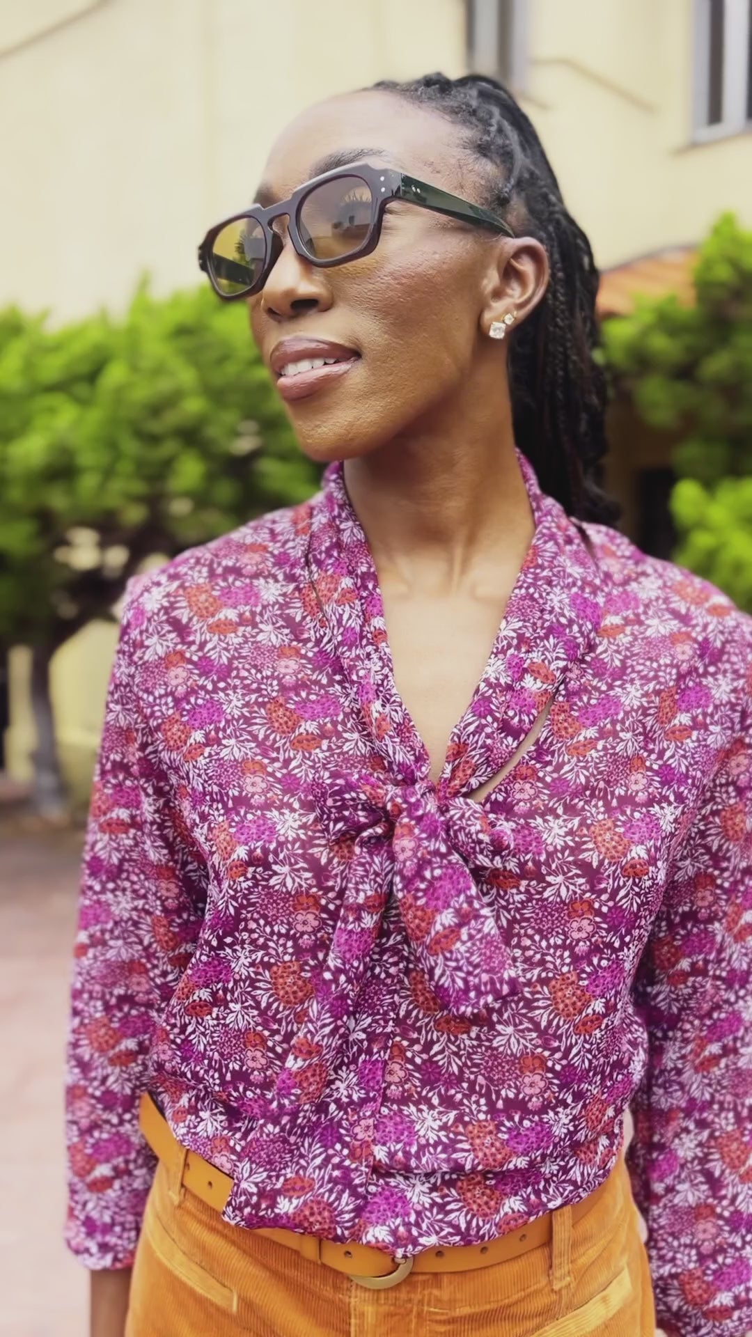 Cardamom Blossom Tie Front Top – Jennafer Grace