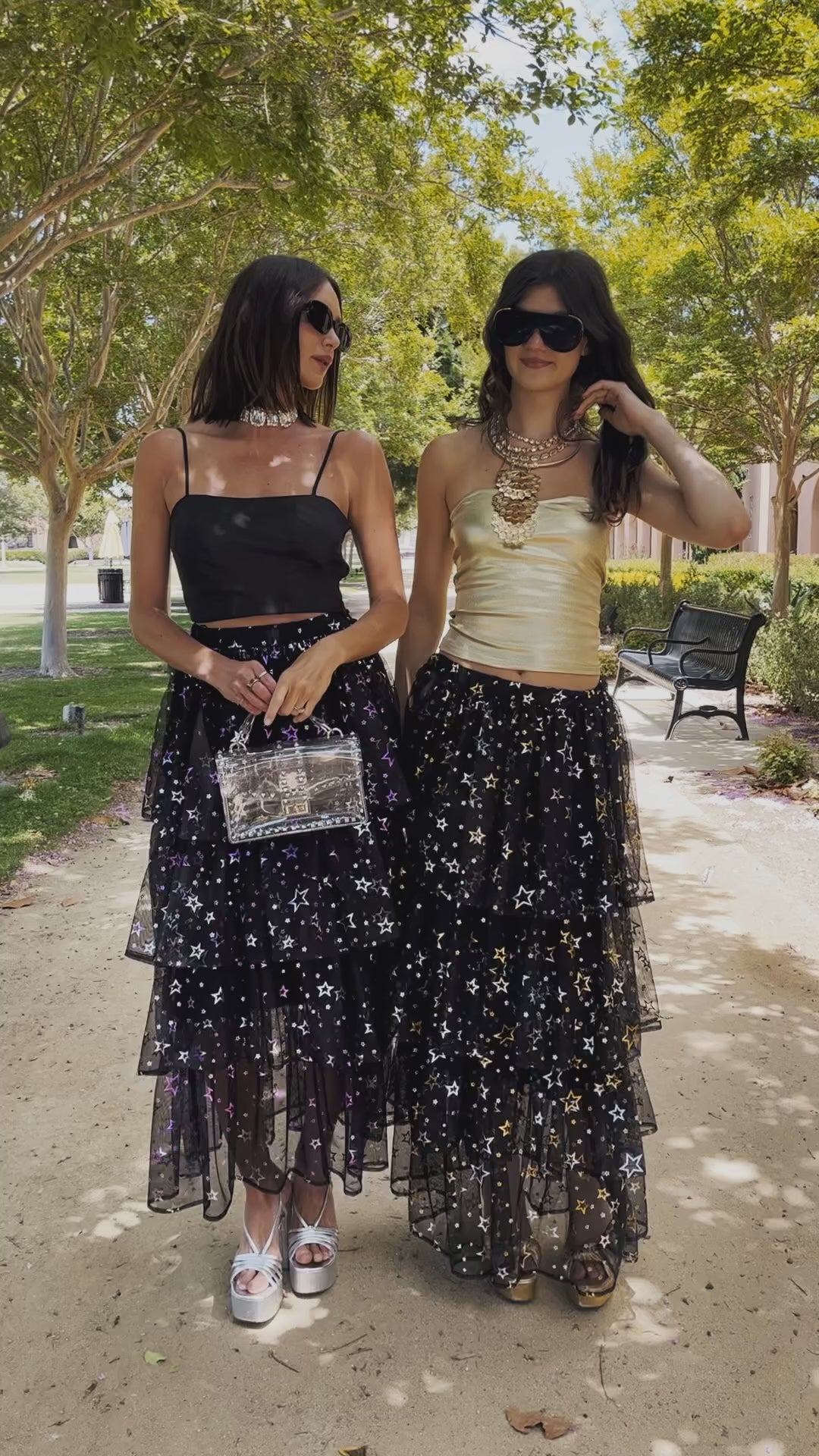 Amethyst Stars Tiered Maxi Skirt – Jennafer Grace