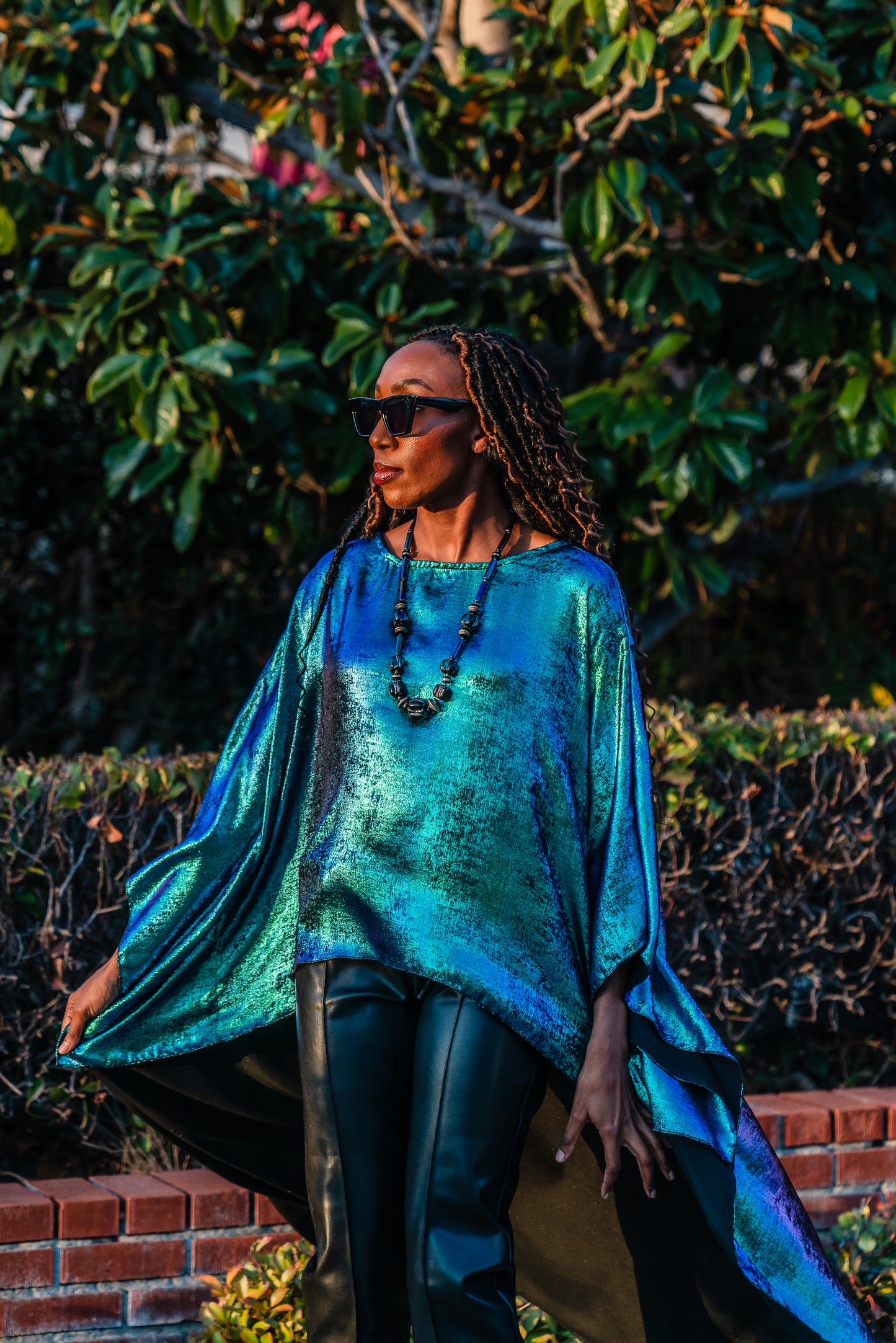 Scarab Sheen Float Scarf Top