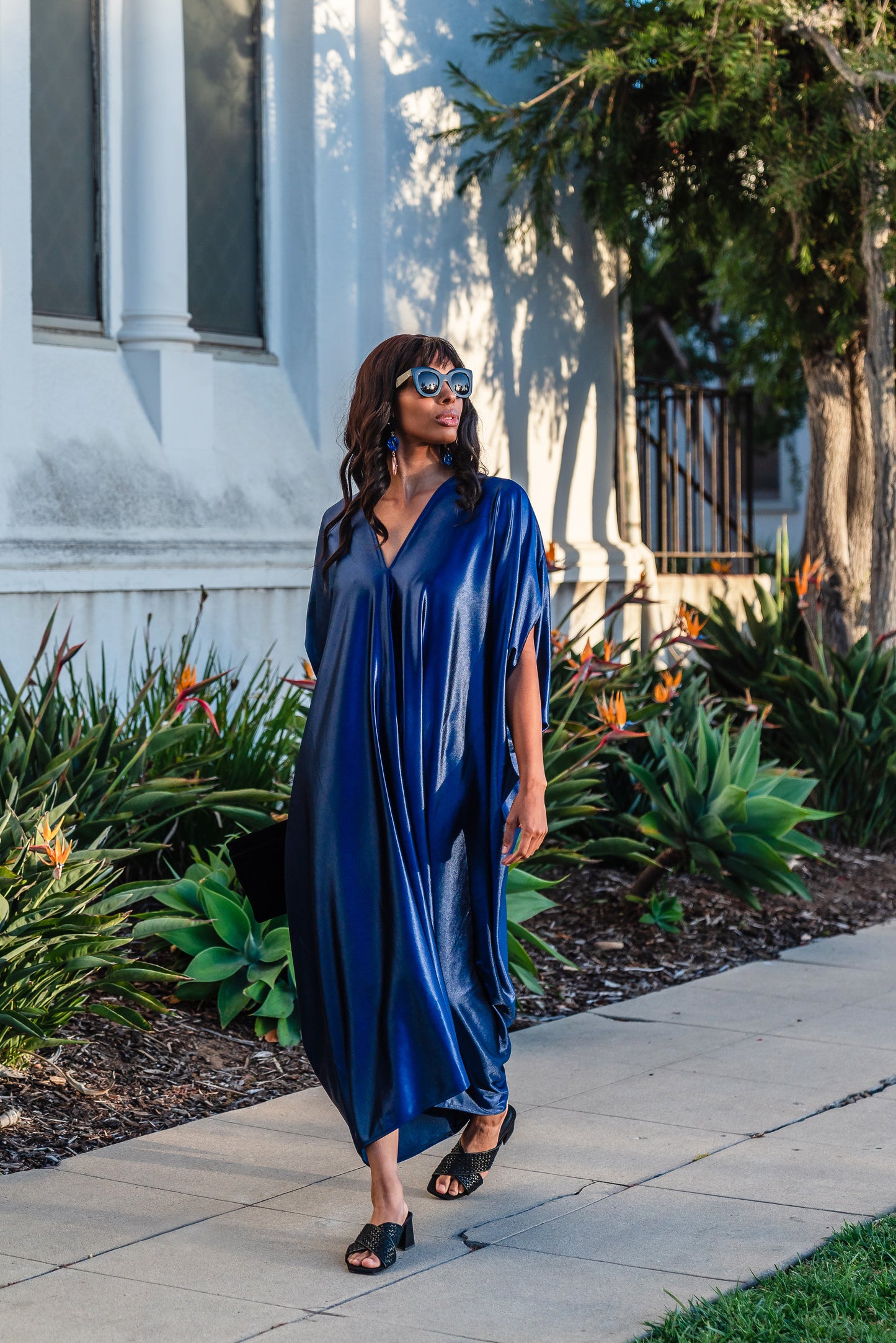 Monochrome Moment Caftan Set - Shadow Huntress