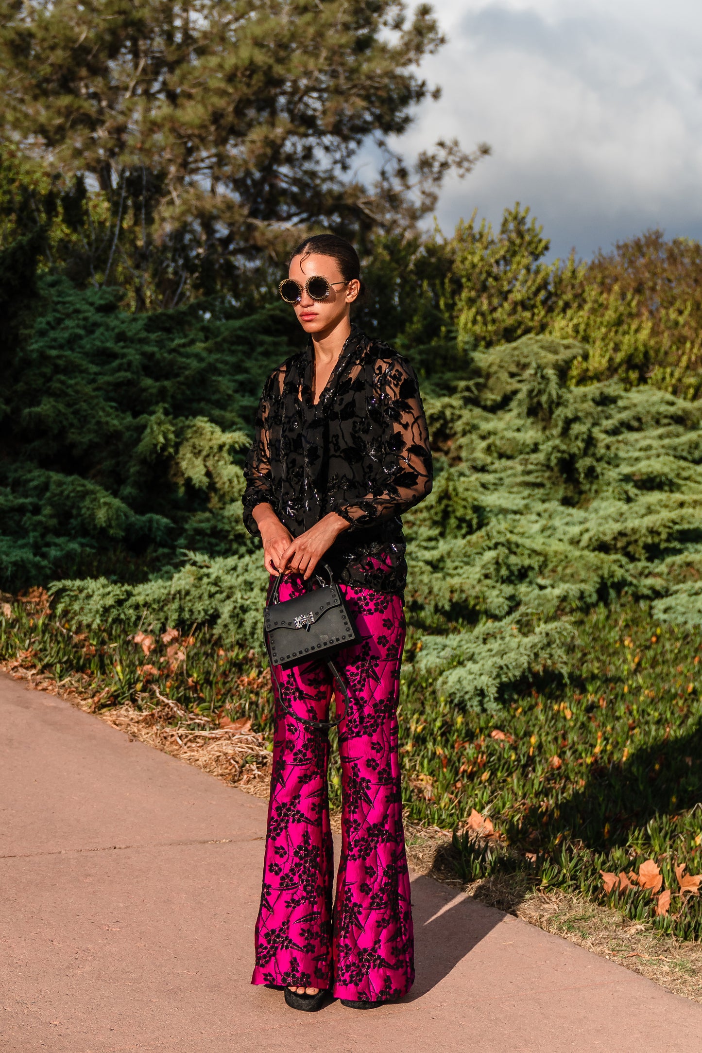 Raspberry Blossom Bell Bottom