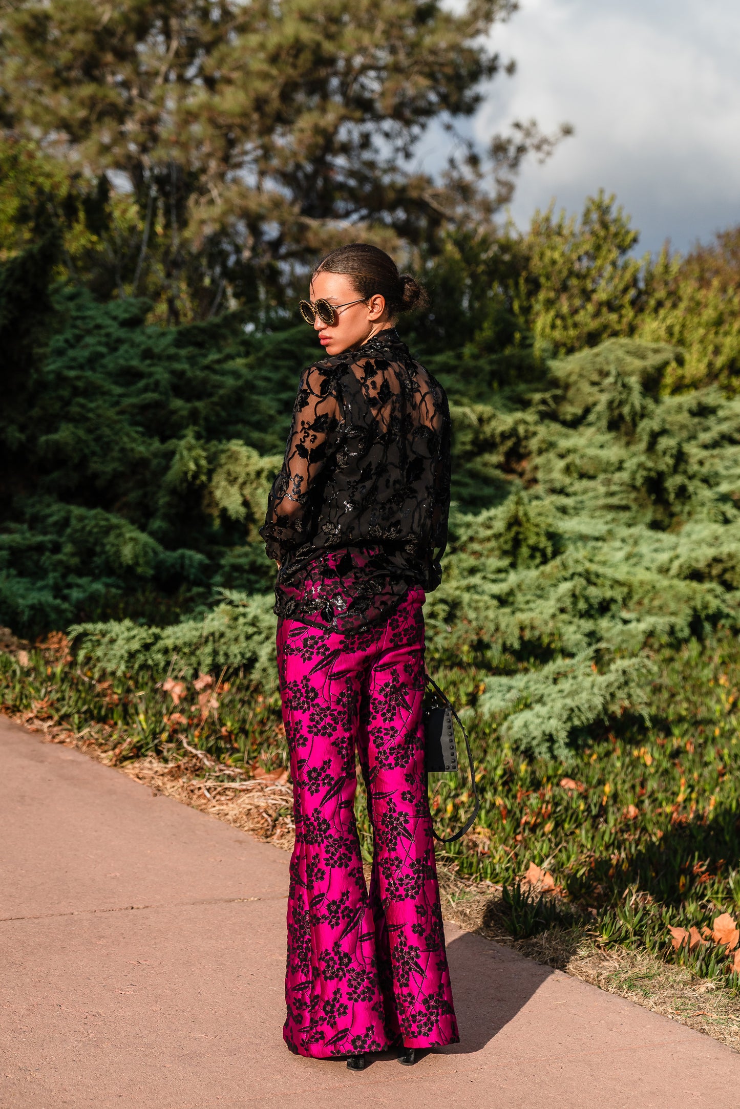 Raspberry Blossom Bell Bottom